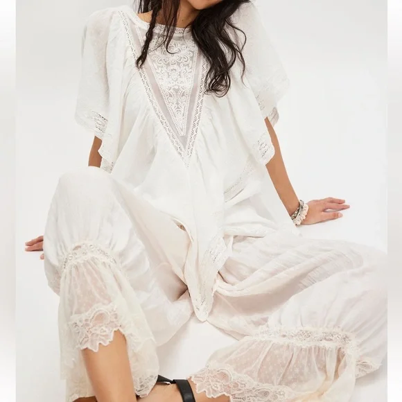 Free People White Lace Blouse - Picture 4 of 11